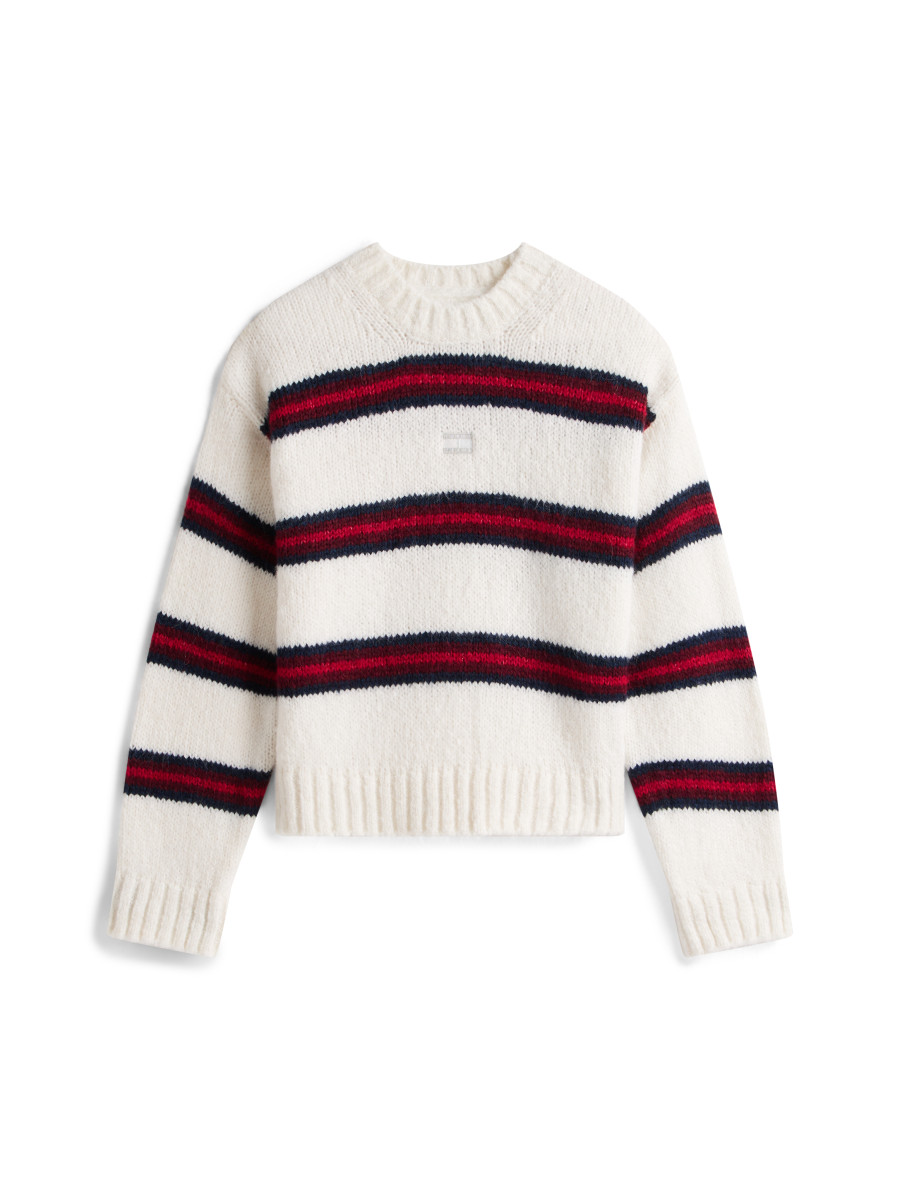 Damen Relaxed Fit Streifen-Pullover