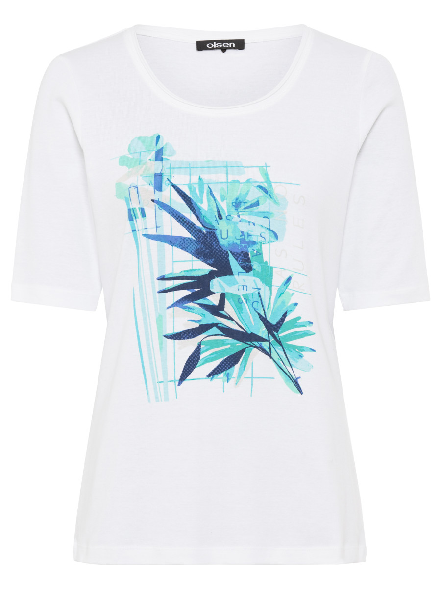 Damen T-Shirt mit Placement-Print