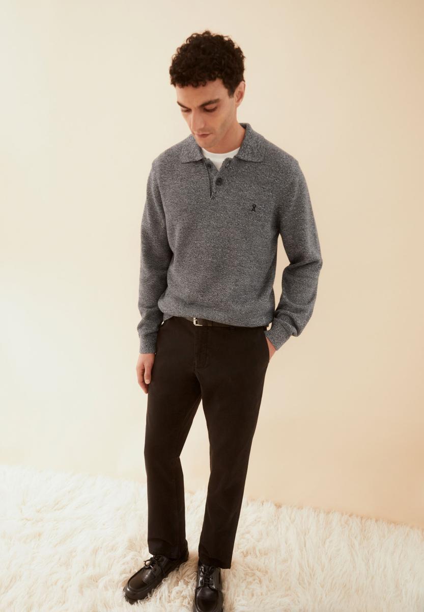 Herren Langarm-Poloshirt MOULINÉ