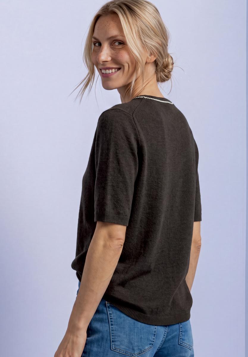 Damen Pullover mit Kontrastdetail