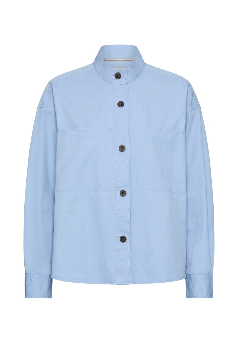 Langarmbluse Mit Stehkragen