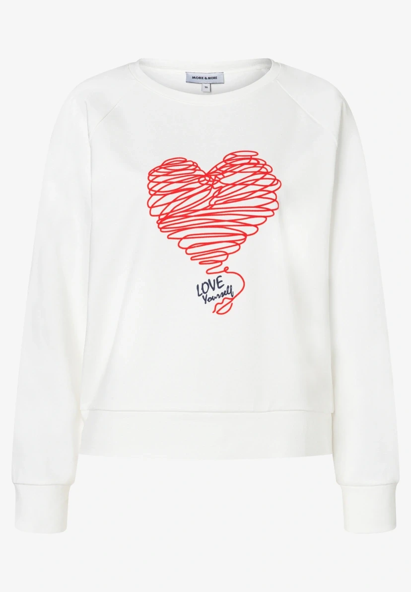 Damen Sweatshirt mit Herz-Print