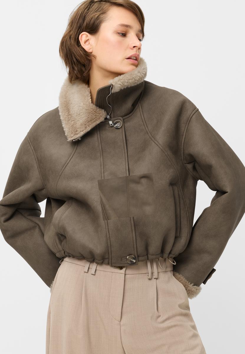 Damen Webpelzjacke