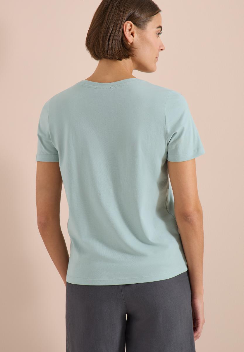 Damen T-Shirt Mit Rundhals Und Frontprint