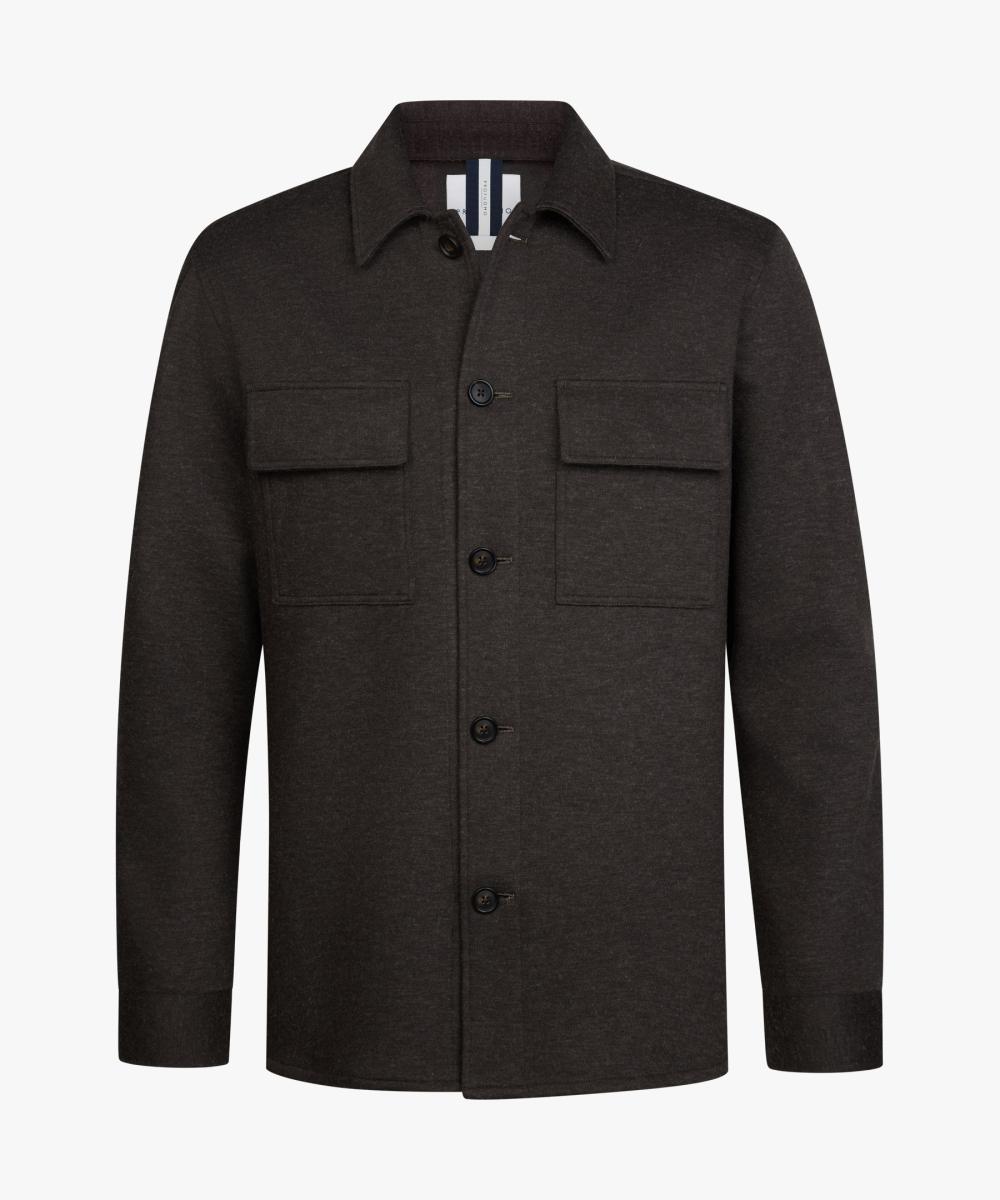 Herren Overshirt Wollmix Knitted