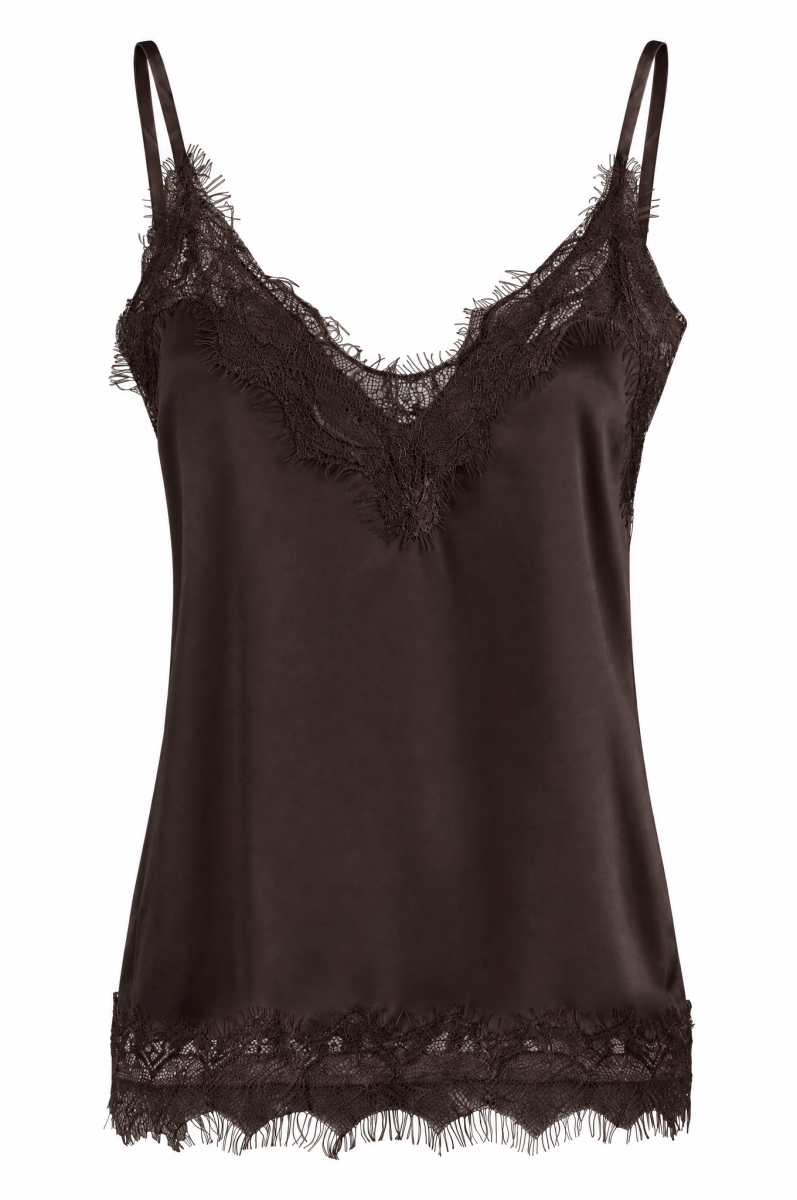 Damen Spitzentop aus Seide
