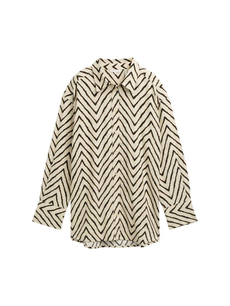 Bluse mit Leinenanteil