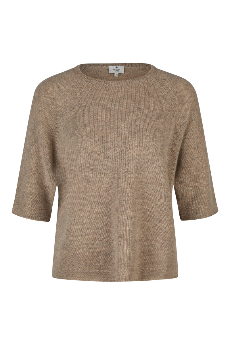 Damen Kurzarmpullover Cashmere