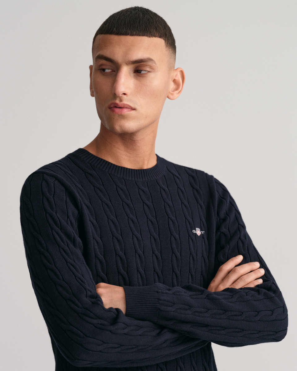 Herren Zopfstrick-Pullover