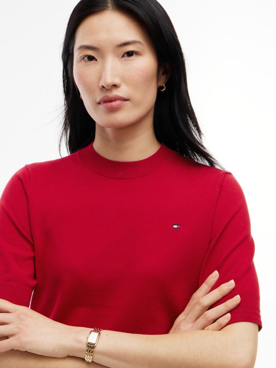 Damen Kurzarm-Pullover