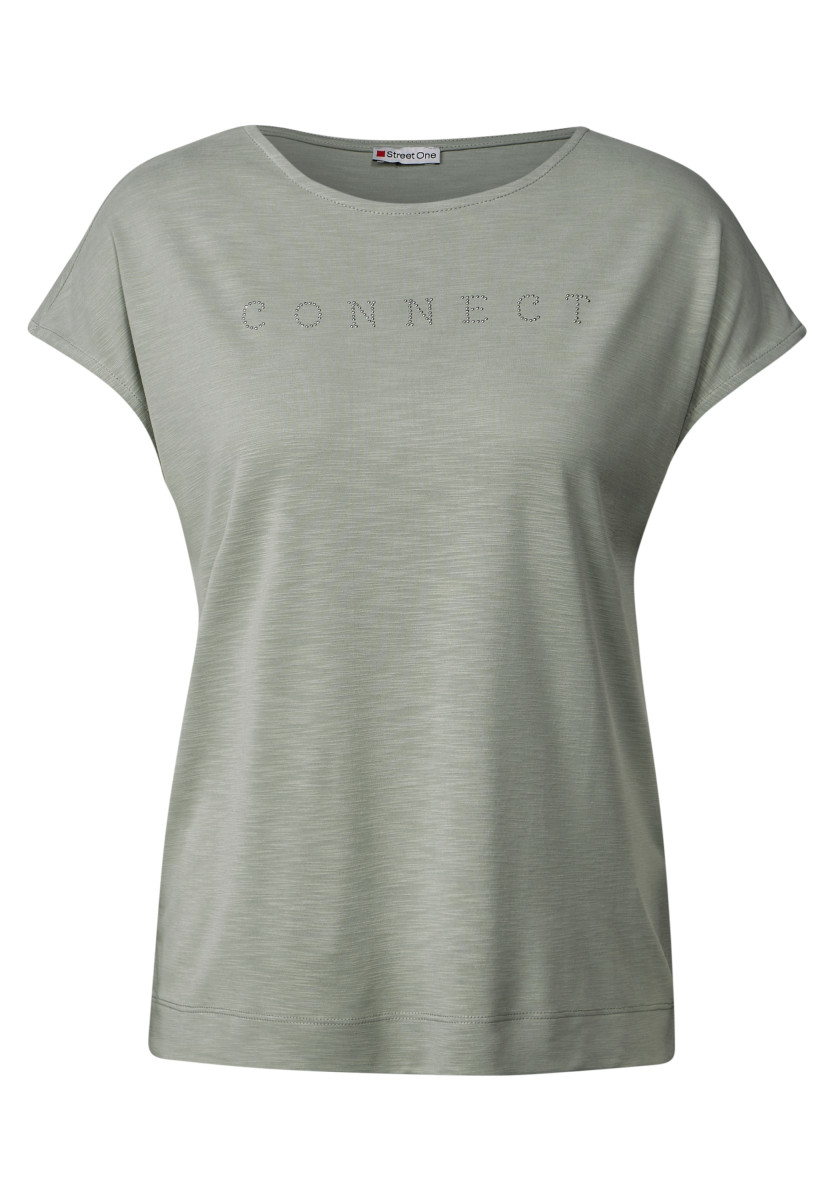 Damen T-Shirt Silk-Look