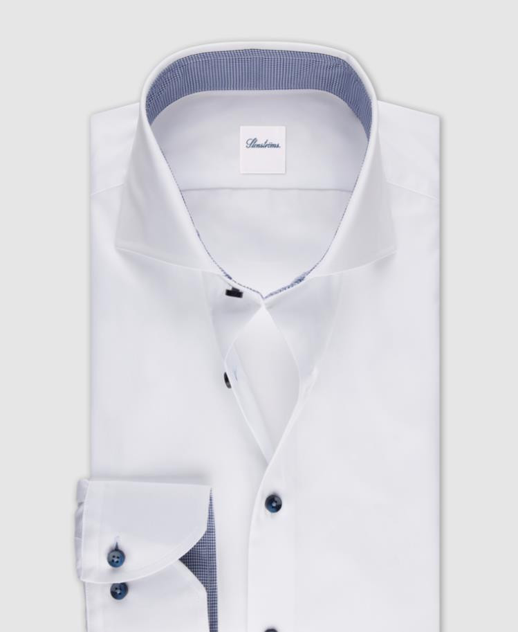 Twillhemd mit Kontraststoff