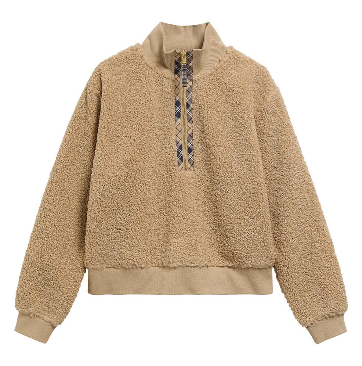 Damen Fleecepullover Fawne