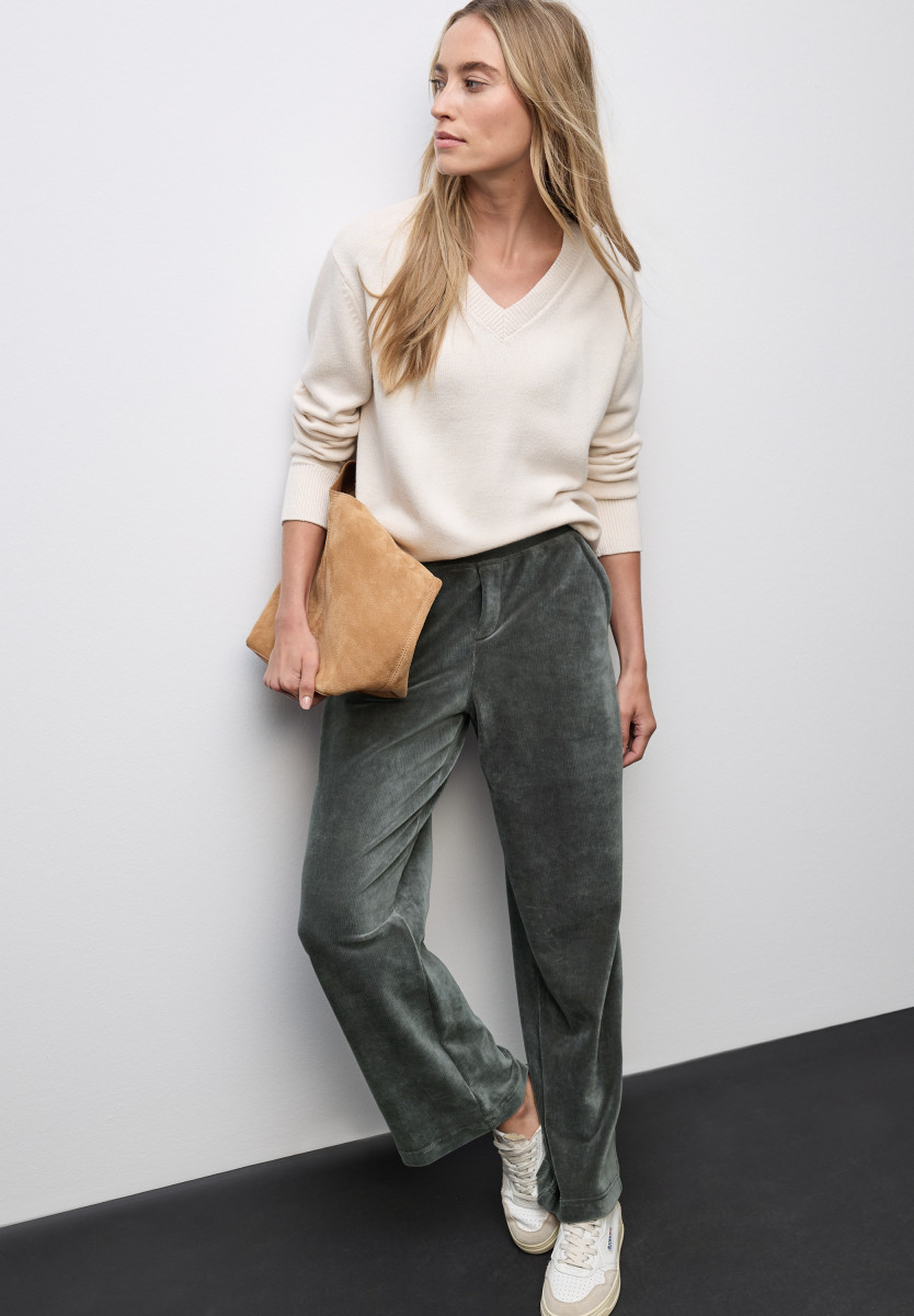 Damen Cordhose Straight Leg