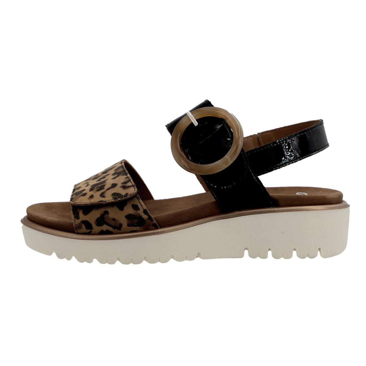 Damen Sandale Bilbao in Leo-Muster