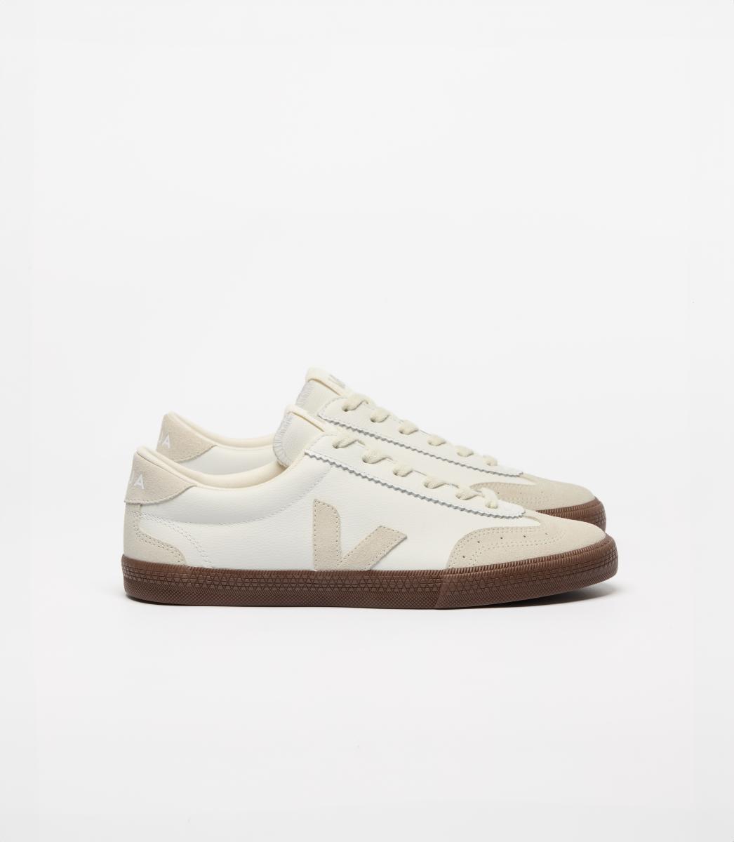 Herren Sneaker Volley Leather White Natural Bark