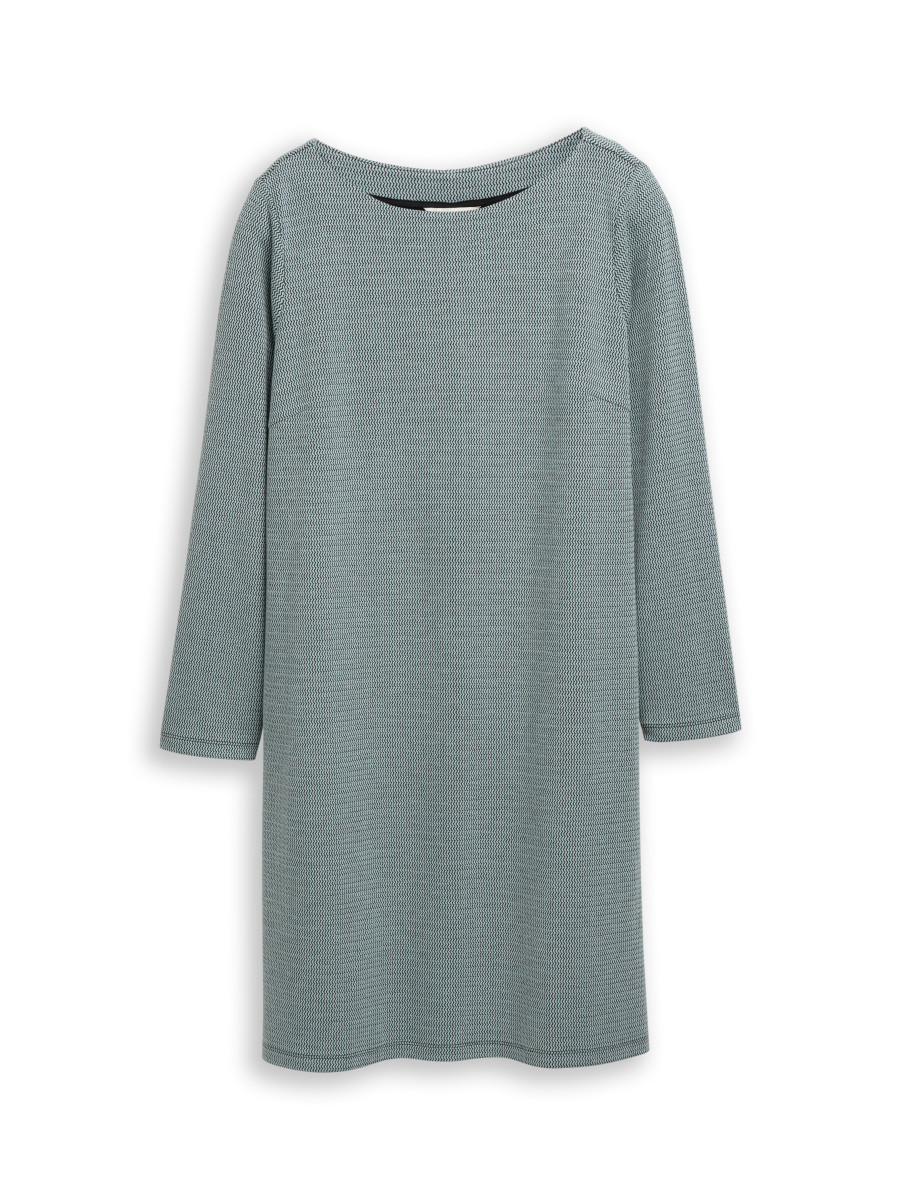 Curvy Mini-Kleid mit U-Boot-Ausschnitt