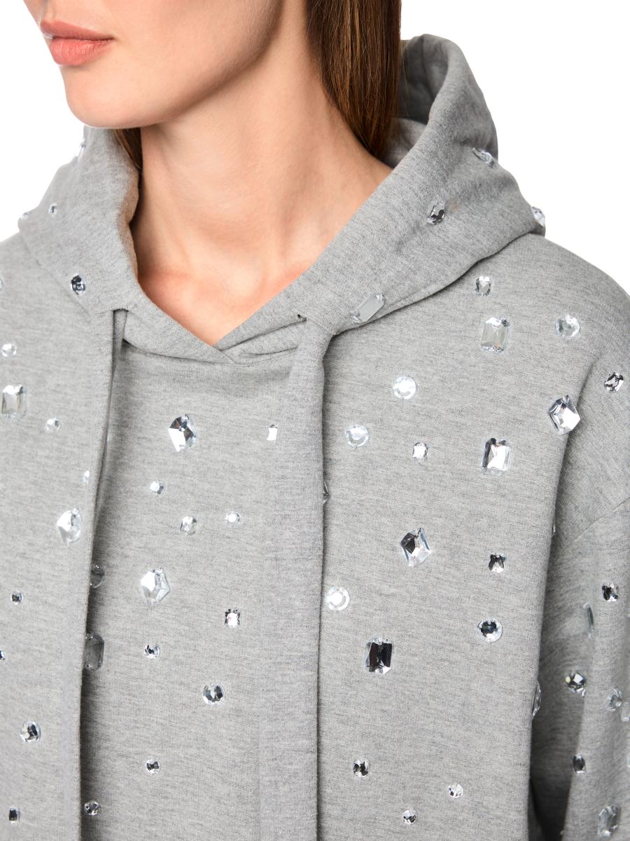 Damen Hoodie mit Strasssteinen