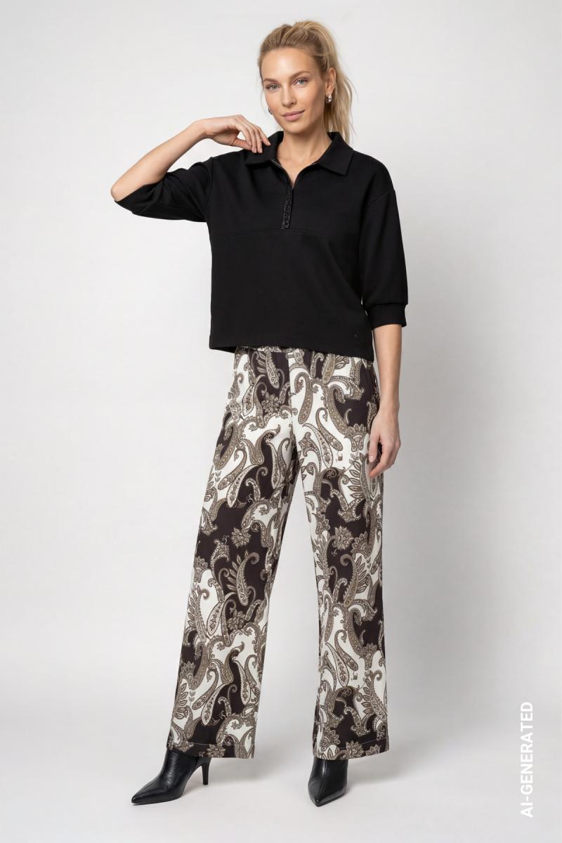 Damen Sweatshirt Mit Strasssteinen