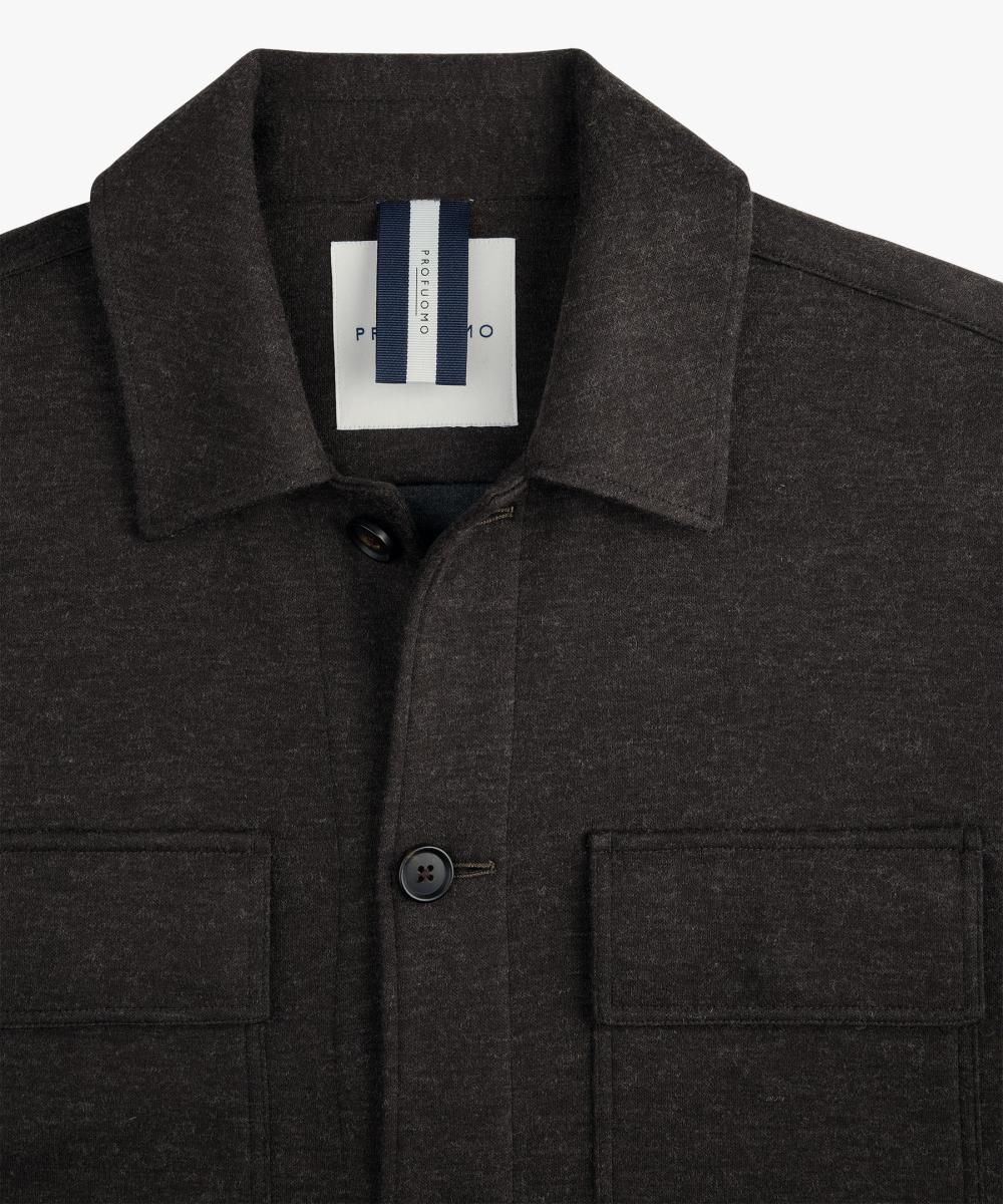 Herren Overshirt Wollmix Knitted