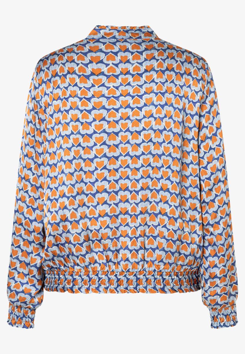 Satinbluse mit Print