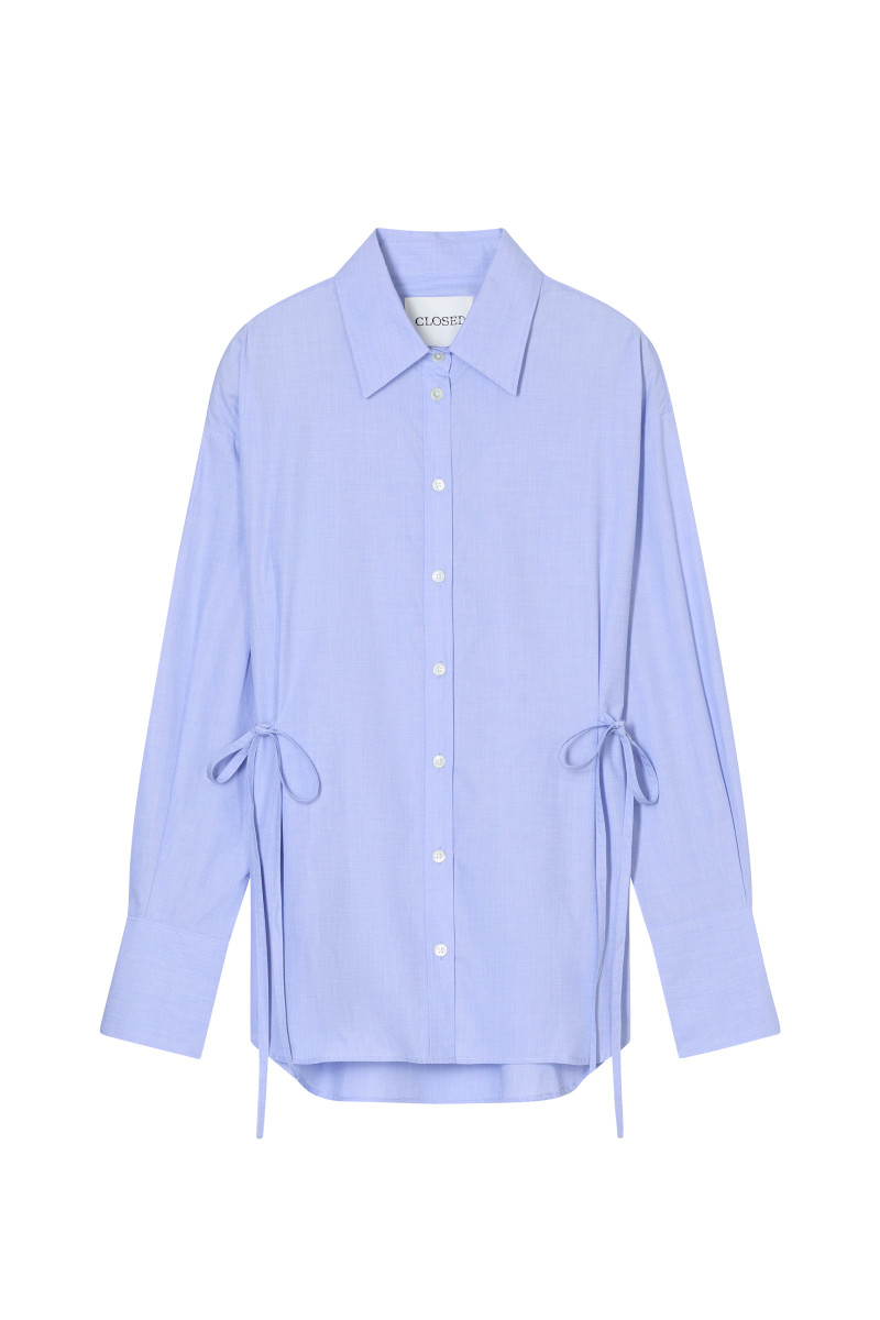 Baumwoll-Bluse mit Schnürung