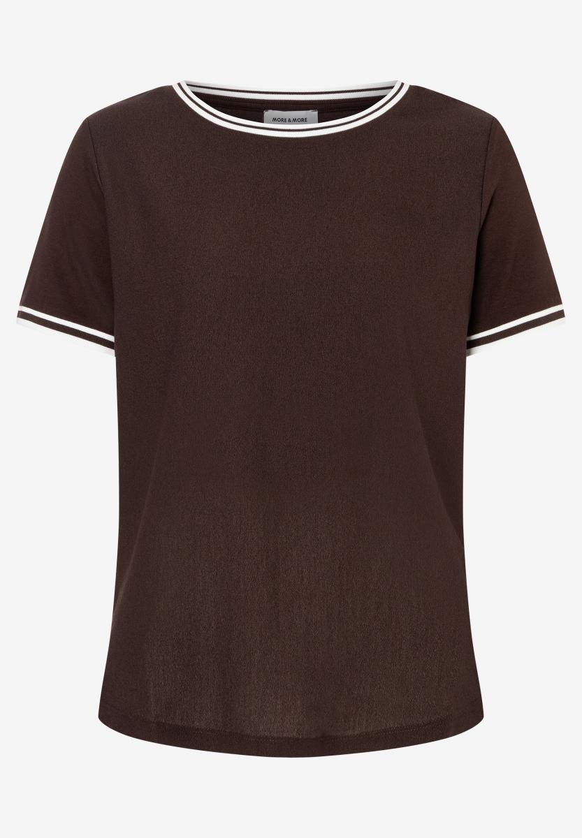 Damen Blusenshirt mit Kontrastabschlüssen