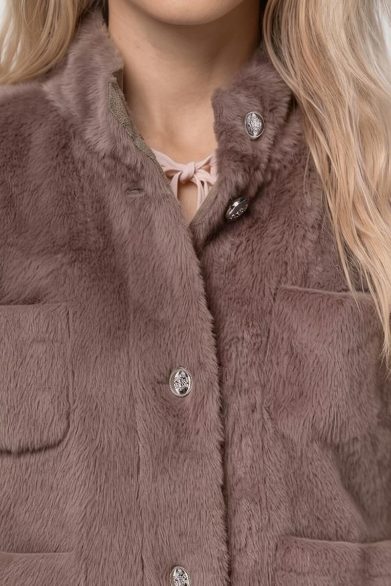 Damen Teddy-Jacke