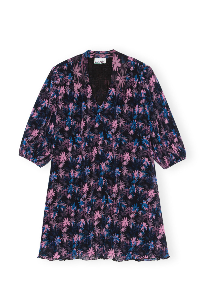 Plissiertes Minikleid aus Georgette