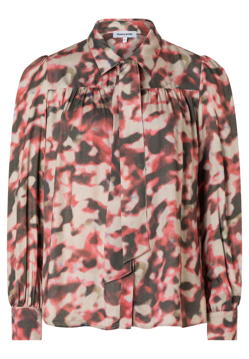 Schluppenbluse mit Aquarell-Print