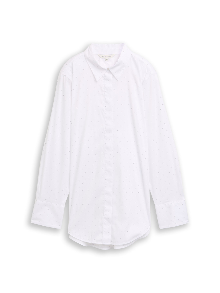 Loose Fit Bluse mit Strasssteinen