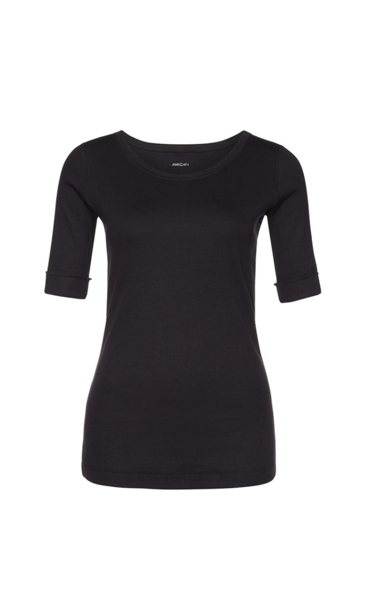 Damen Rundhals-Shirt mit halben Ärmeln