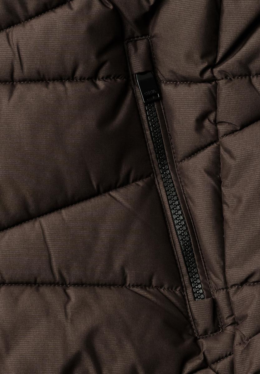 Damen Steppjacke Mit Kapuze Und Zipper