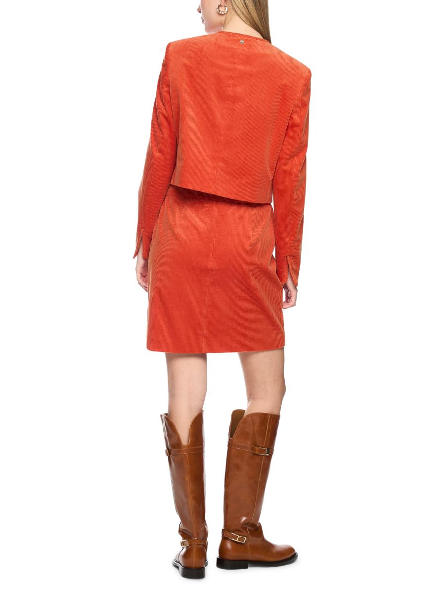 Damen Cordjacke mit Schmuckknöpfen