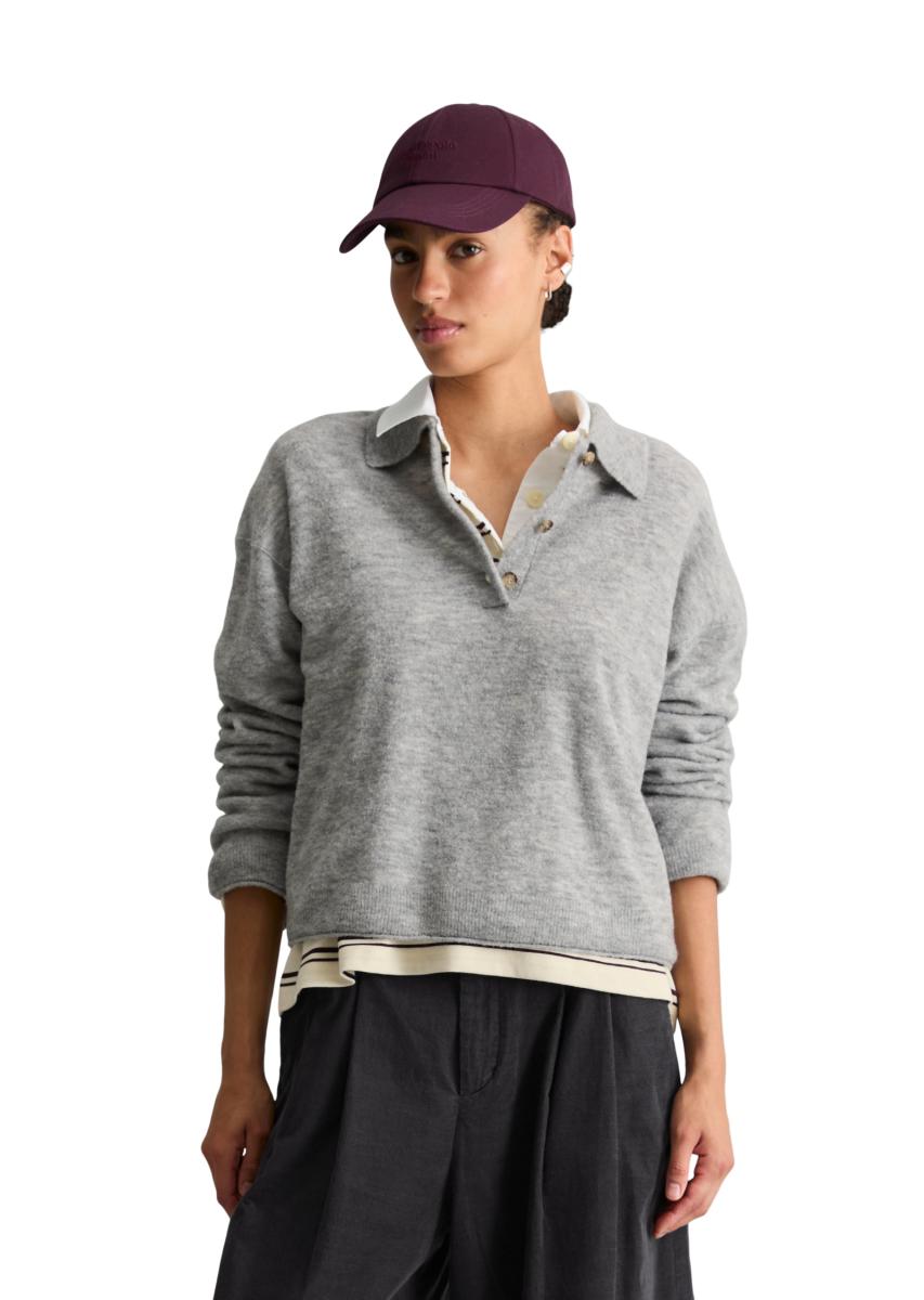 Damen Langarm-Poloshirt