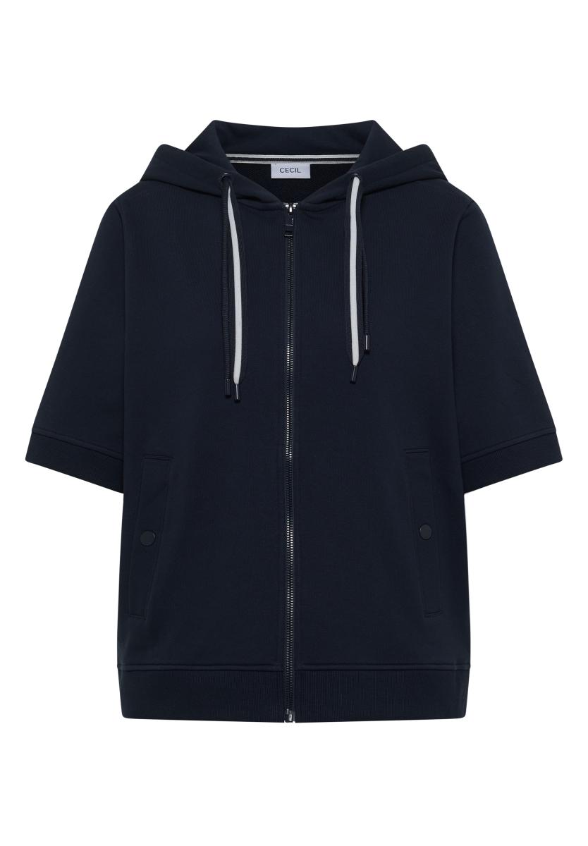 Damen Kurzarm Sweatjacke