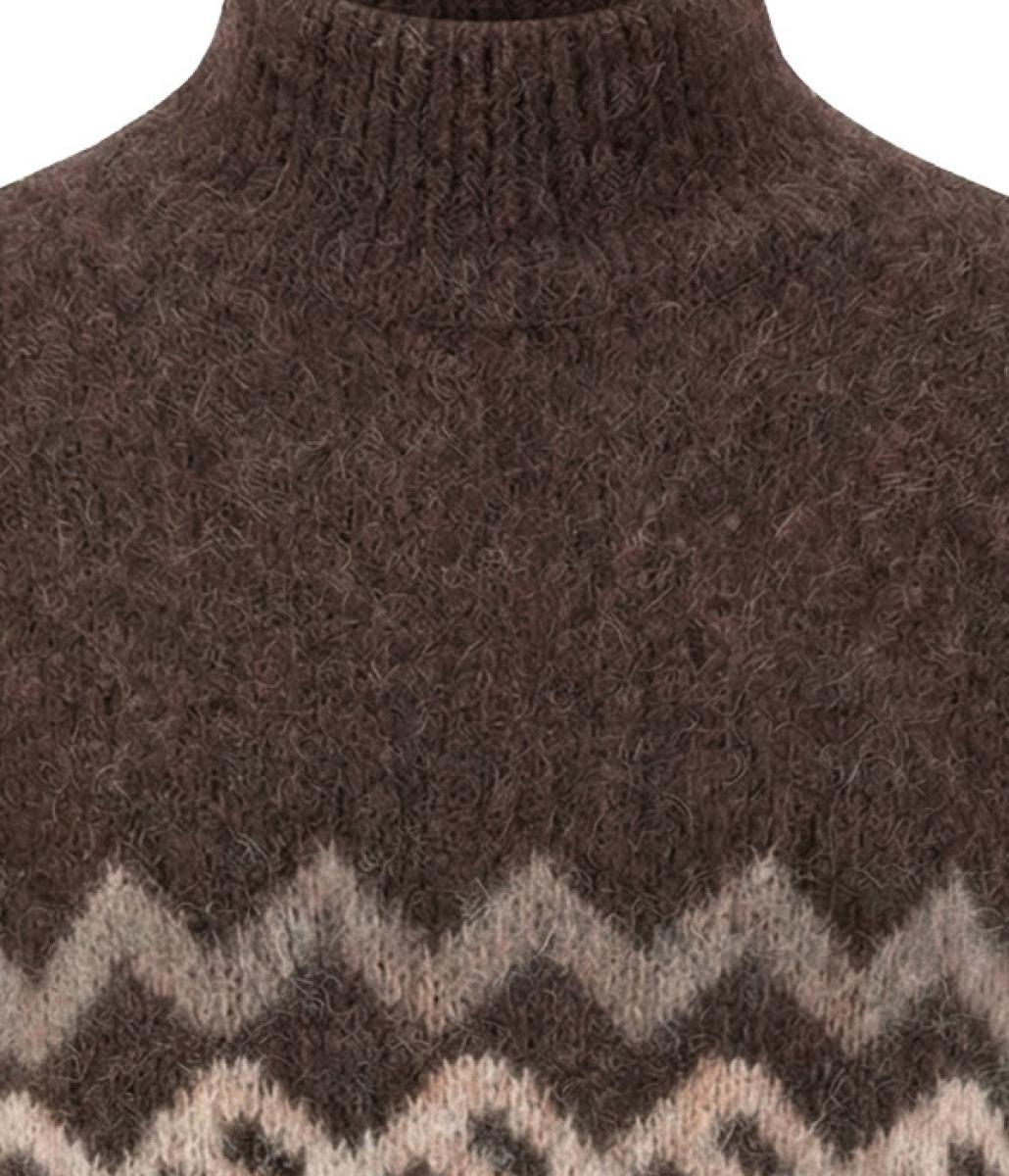 Damen Pullover Norway Hairy Yarn