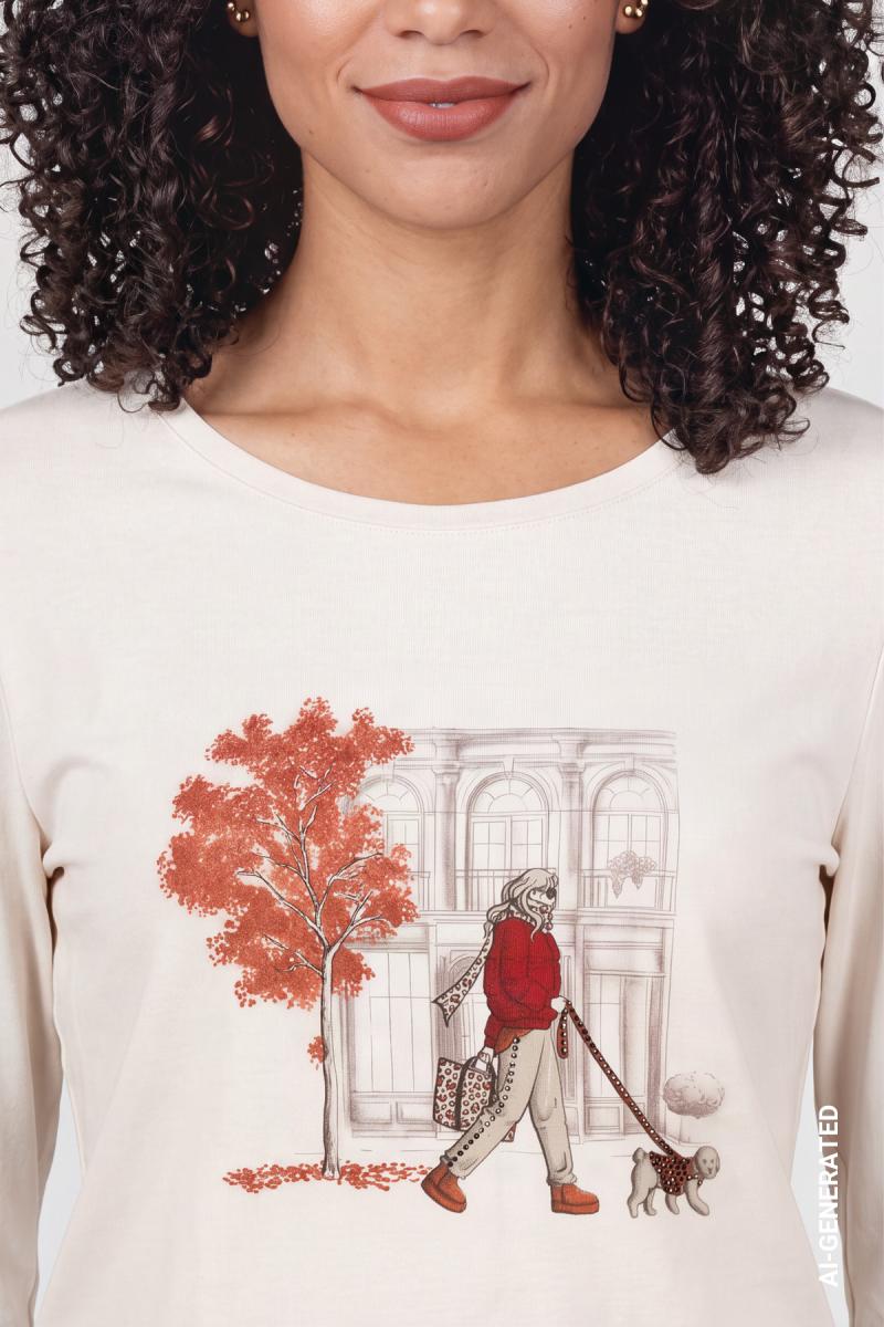 Damen Langarmshirt mit Print