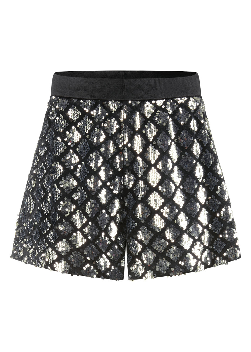 Damen Paillettenshorts
