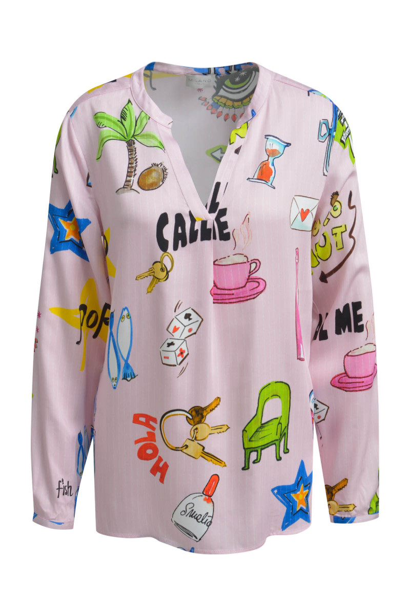 Bluse mit Allover-Print