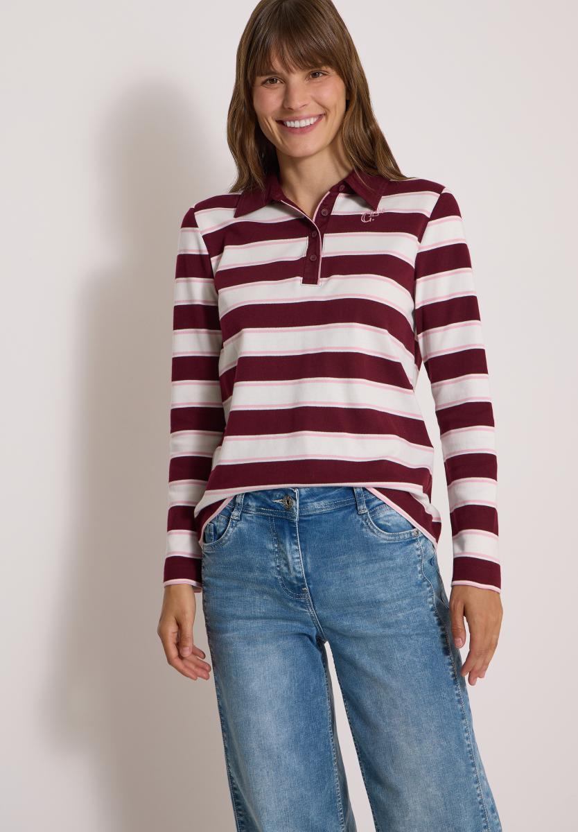 Damen Langarm Poloshirt