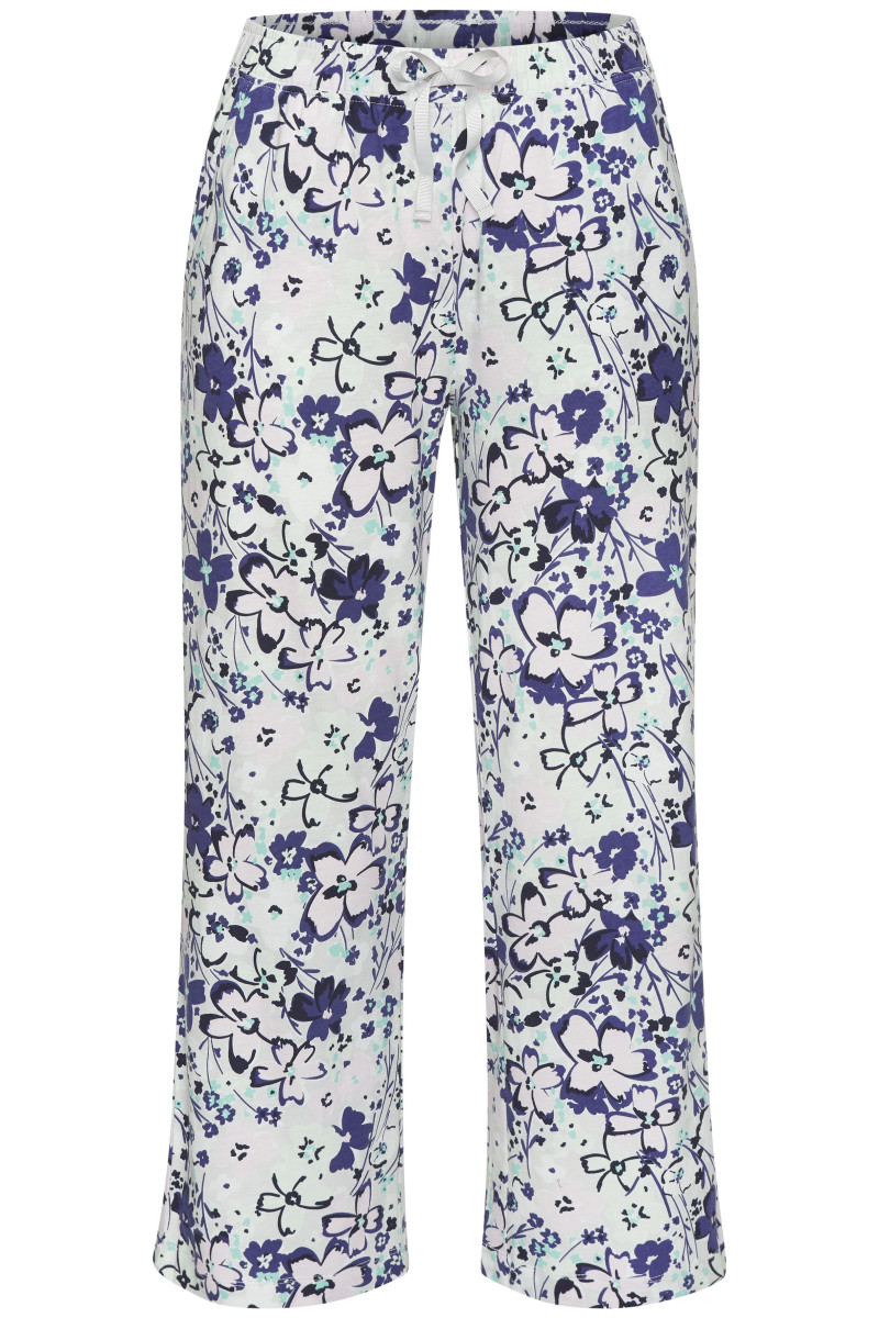 Damen Culotte-Schlafhose mit Allover-Muster