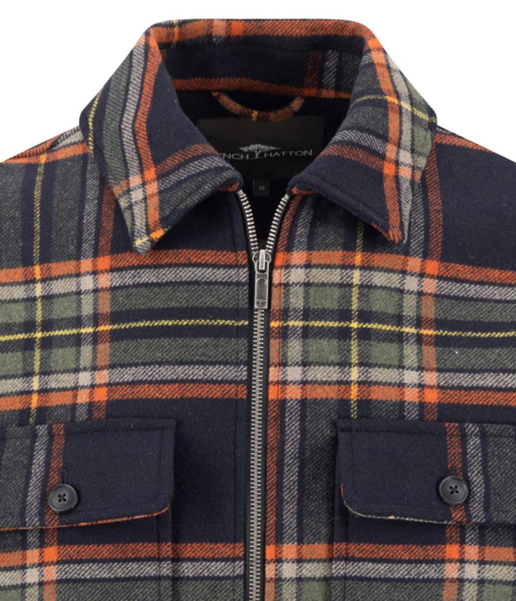 Herren Overshirt Wool Check