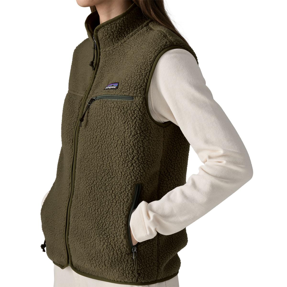 Damen Fleece-Weste Retro Pile