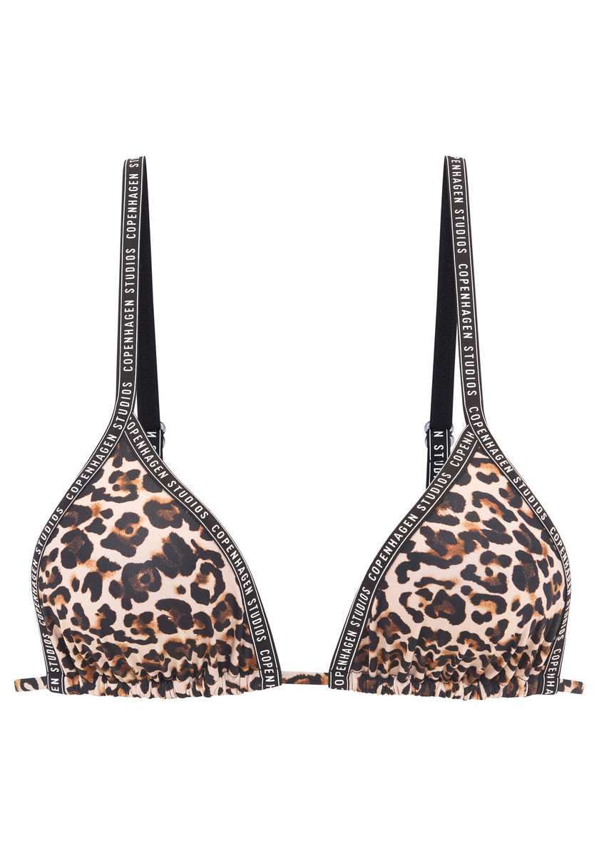 Triangel-Top mit Allover-Animalprint