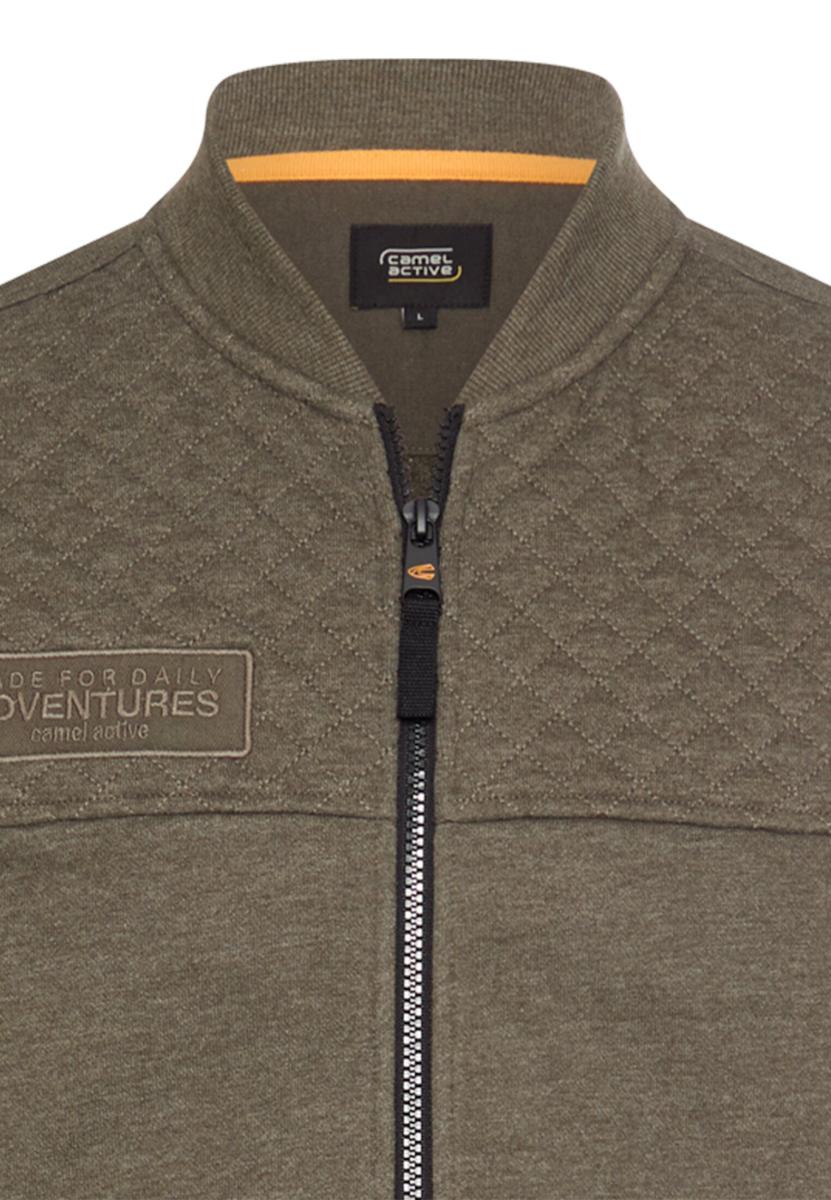 Herren Sweat-Bomberjacke mit Ärmeltasche