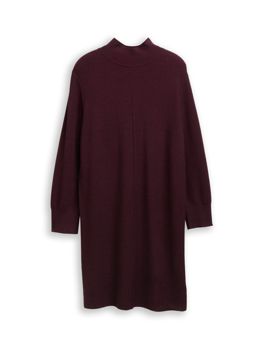 Curvy Strickkleid mit Stehkragen