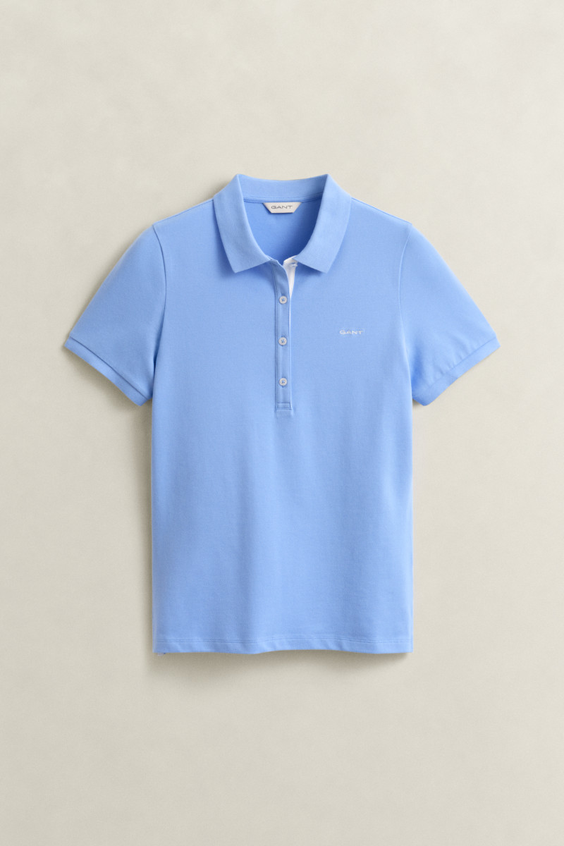Damen Kontrast Piqué Poloshirt
