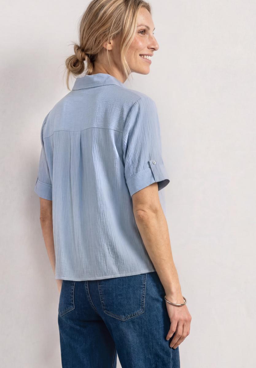 Hemdbluse mit Turn-Up-Details