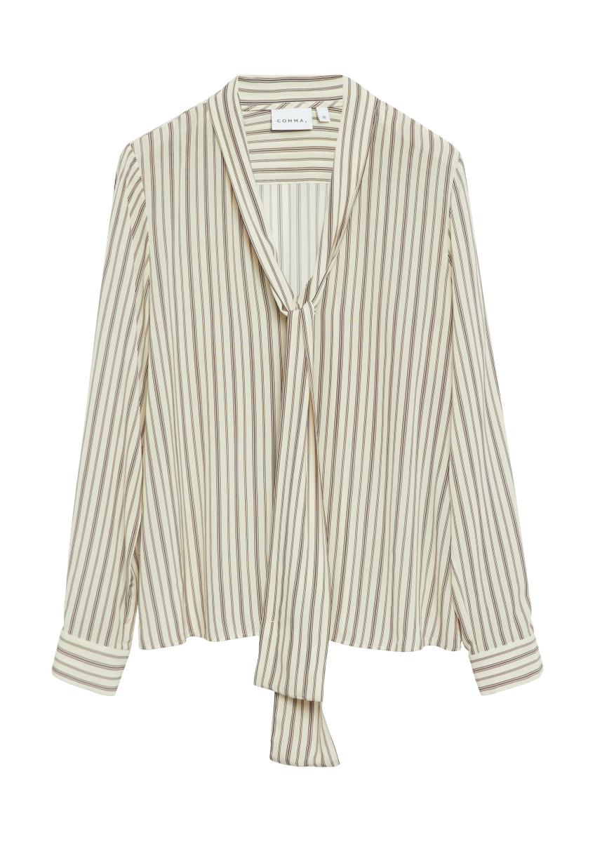 Gestreifte Viskose-Bluse